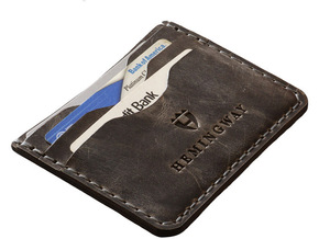 Hemingway Leather Novčanik za kartice Grey