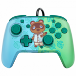 PDP Faceoff Deluxe + Audio Wired Controller: Animal Crossing Tom Nook, plavi/tirkiz