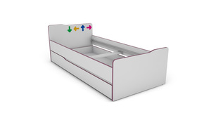 Matrix krevet bez podnice 96x205x70 cm belo/ljubičasti