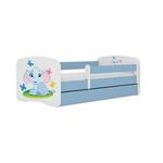 Babydreams krevet+podnica+dušek 90x164x61 cm beli/plavi/print slona