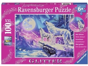 Ravensburger puzzle (slagalice) - Magični vukovi sa gliterom