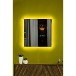 HANAH HOME Ogledalo sa LED osvetljenjem Square 30x30 cm Yellow