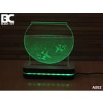 Bez brenda 3D dekorativna lampa A002 Akvarijum BLACK CUT
