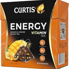 CURTIS Energy Tea - Crni čaj sa mangom i đumbirom 15x1