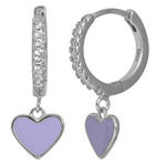 J&amp;B Jewellery 925 Srebrne Alke 0037 - Purple