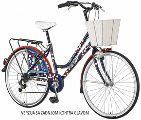 Visitor - FAM263F 26X1/3/8/17" VISITOR POLKA DOTT PLAVO CRVENO BELI - gradski bicikli