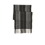 Gray Striped Men's Wool Scarf