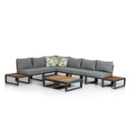 Assento Corner - Grey, Black GreyBlack Garden Lounge Set
