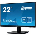 Iiyama ProLite XU2294HSU-B1 monitor, VA, 21.5", 16:9, 1920x1080, 75Hz, HDMI, Display port, VGA (D-Sub), USB