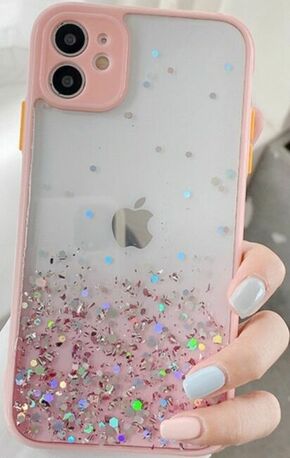 MCTK6-iPhone 12 Pro Max * Furtrola 3D Sparkling star silicone Pink (200)