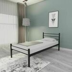 K10 - Black (100 x 200) Black Single Bedstead