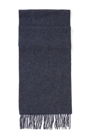 Navy Blue Men's Wool Scarf
