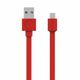 ALLOCACOC Flat USB kabl microUSB, duž1,5m, crveni 10452RD/USBMBC