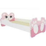 Dečji krevet Bear 144x78x58 cm beli/ roze medved