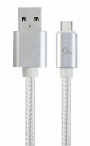 CCB-mUSB2B-AMCM-6-S Gembird Cotton braided Type-C USB cable with metal connectors