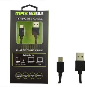 Max Mobile Kabl za brzo punjenje USB 2.0 Type-C 2 m - Crni