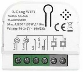 SMART-2GANG Tuya Wifi DIY Self-locking Remote Control Smart Switch Relay Module DC 5V/7
