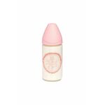 Suavinex staklena flašica za bebe 3P S roze, 240ml