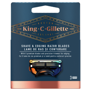 Gillette King C dopune za brijač za oblikovanje brade 3 komada