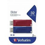 Verbatim Slider USB 2x32GB Mul (49327)