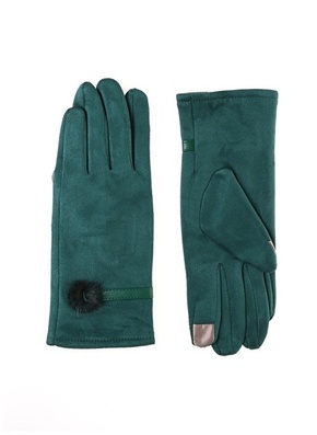Tvorničke zelene ženske rukavice B-162