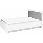 Lahti 16 krevet bez podnice 167x207x100 cm belo/sivi