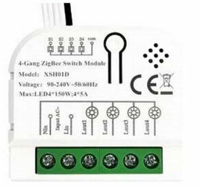SMART-4GANG Tuya Wifi DIY Self-locking Remote Control Smart Switch Relay Module DC 5V/7
