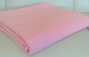Pokrivac Waffle baby pink 150x230