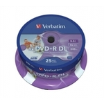 Verbatim DVD+R, 8.5GB, 8x, 25