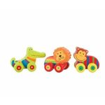 Orange tree toys Drveni set vozalica- 3 životinje iz džungle