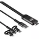 Kabl 3in1 HDMI - USB Micro/Tip C/Iphone 2K 2m Linkom