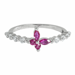 J&amp;B Jewellery 925 Srebrni Prsten 00000103-Pink