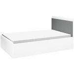Lahti 15 krevet bez podnice 127x208x100 cm belo/sivi