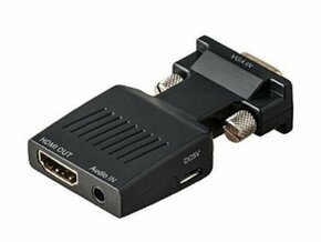 FAST ASIA Adapter-konvertor VGA (M) - HDMI (Ž) plug in
