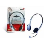 Genius HS-02B slušalice, 3.5 mm, ljubičasta/plava, 108dB/mW/76dB/mW, mikrofon