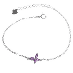 J&amp;B Jewellery 925 Srebrna narukvica 000020-Purple