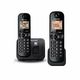 Panasonic KX-TGC212FXB bežični telefon, DECT, crni/narandžasti