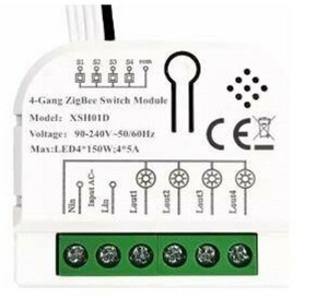 SMART 4GANG Tuya Wifi DIY Self locking Remote Control Smart Switch Relay Module DC 5V 7