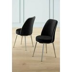 HANAH HOME Set 2 stolice Pefa Black Chrome