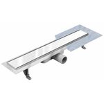 Linearni odvod belo staklo Inox 1000