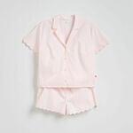 Reserved - LADIES` PYJAMA pastelno pink 100% COTTON 197CS-03X