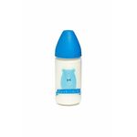 Suavinex staklena flašica za bebe 3P S tamno plavi medved, 240ml