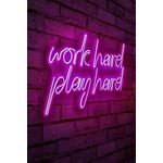 WALLXPERT Dekorativna rasveta Work Hard Play Hard Pink