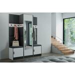 Roj 16+ Madrid 1100 predsoblje 159,6x39x205 cm belo/crno