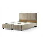 Safir 90 x 190 - Brown Brown Single Bed Base & Headboard