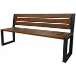 Modern klupa 182x52x87 orah/crna