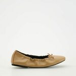 Reserved - LADIES` BALLERINAS bež 100% LEATHER 725BD-80X
