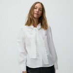 Reserved - Pamučna bluza na vezivanje belo 100% COTTON 788EU-00X
