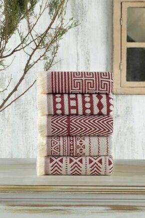Maya - Claret Red Claret Red Wash Towel Set (5 Pieces)