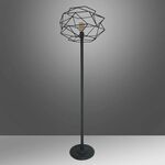 Podna lampa Cage crna